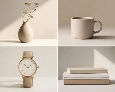 Minimalist Beige Object Grid