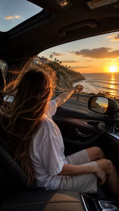 Coastal Car Window Freedom