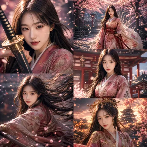 Cherry Blossom Warrior Princess Editorial