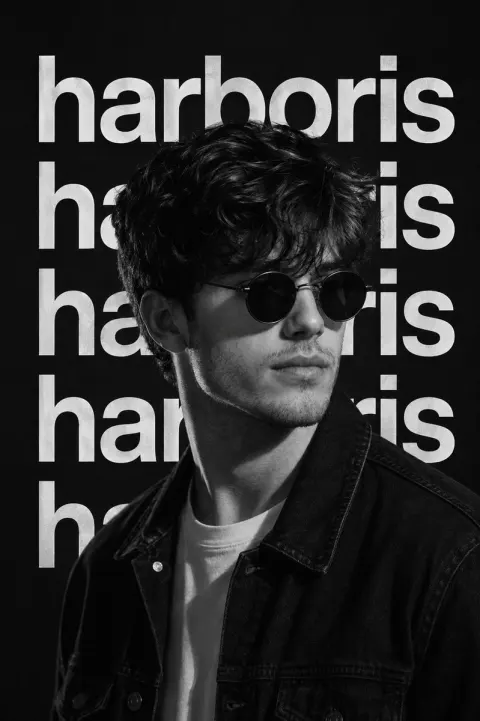 Cinematic Black White Fashion Portrait