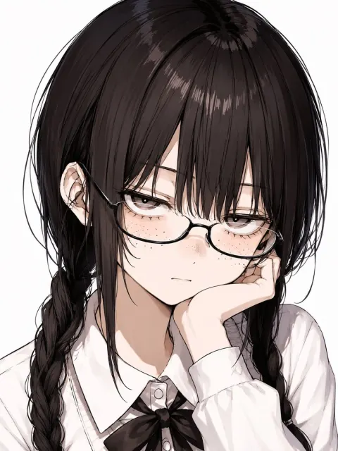 Anime Girl Close-Up Illustration