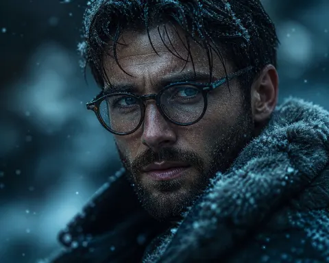 Rugged Man Winter Cinematic Portrait