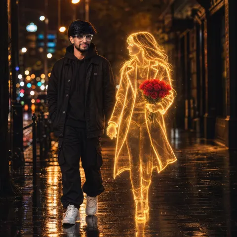 Holographic Love on Rainy Night
