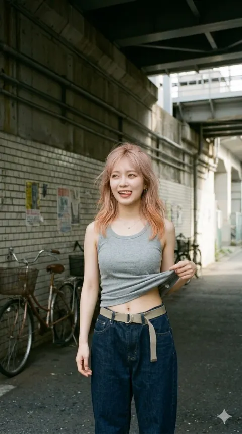 Street Fashion Underpass Morning Snapshot