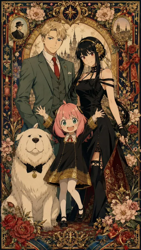Spy Family Maximalist Anime Art