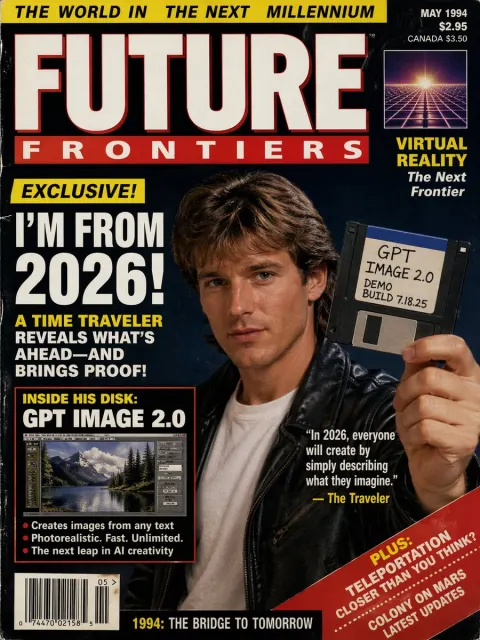 90s Magazine Time Traveler AI Cover