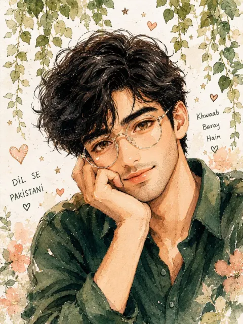 Whimsical Watercolor Anime Portrait Illustration