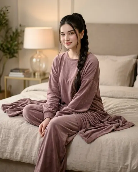 Dreamy Bedroom Morning Portrait