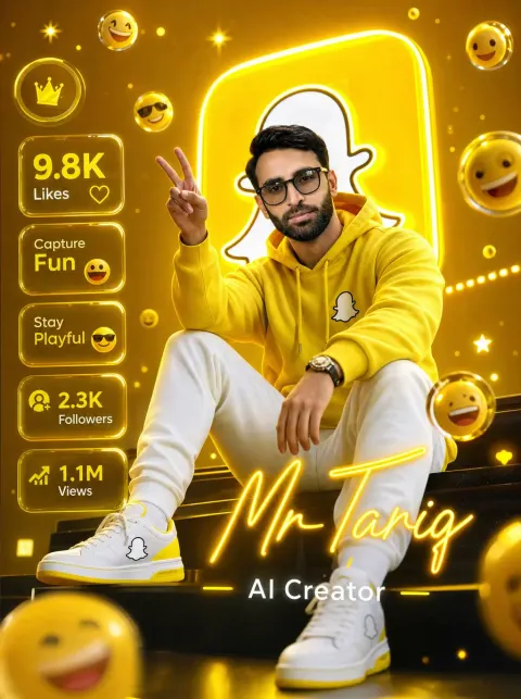 Snapchat Creator 3D Poster