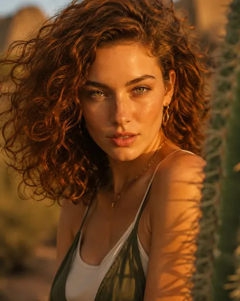 Golden Desert Portrait Glow