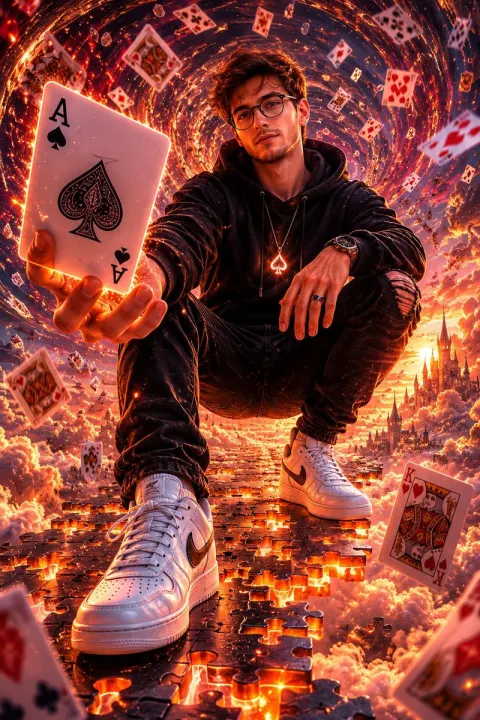 Sky Card Magician Portrait