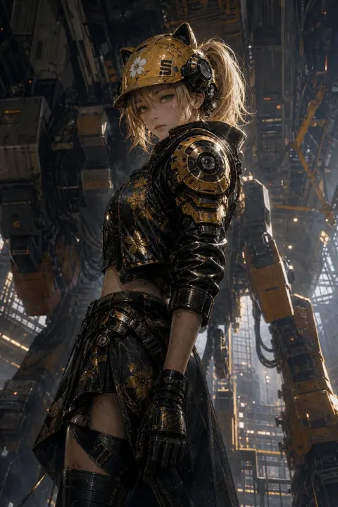Futuristic Female Warrior Cybernetic Portrait