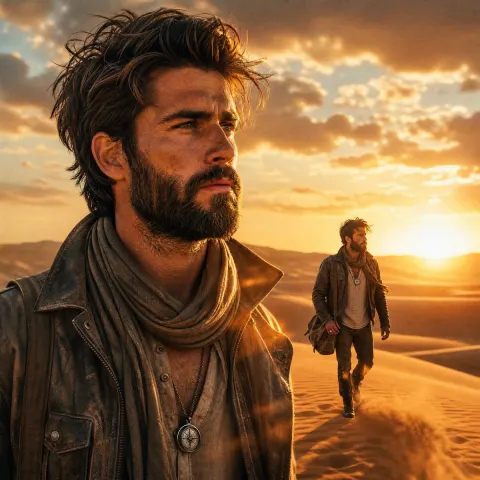 Cinematic Desert Hero Portrait