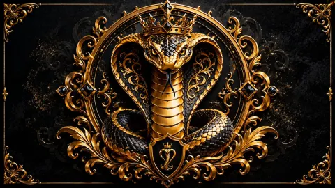 Dark Luxury Royal Cobra Emblem