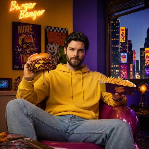 Neon Burger Lifestyle Shoot