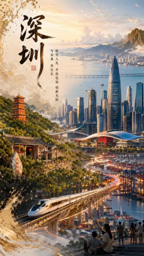 Shenzhen Heritage Meets Future Cityscape