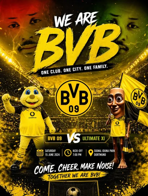 Bold Soccer Event Poster Redesign