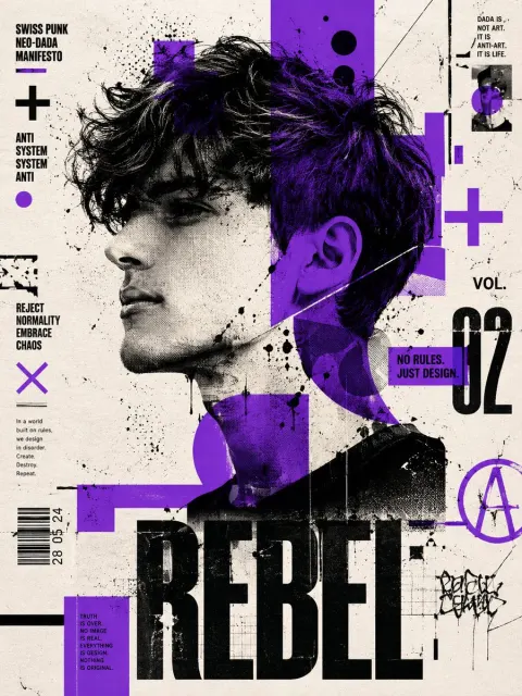 Swiss Punk Neo-Dada Poster Design