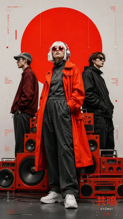 Avant-Garde Electronic Fashion Poster