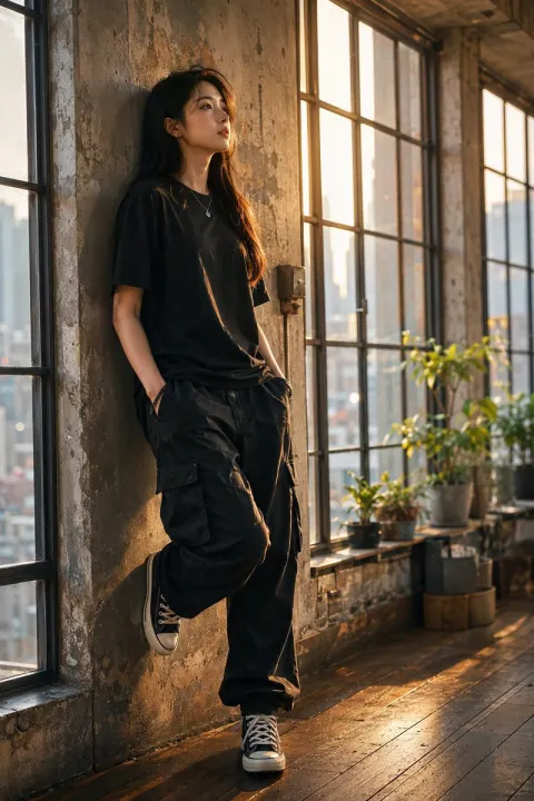 Industrial Loft Cinematic Fashion Portrait