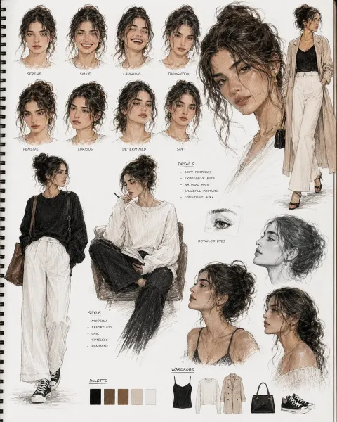 Fashion Model Sketchbook Board