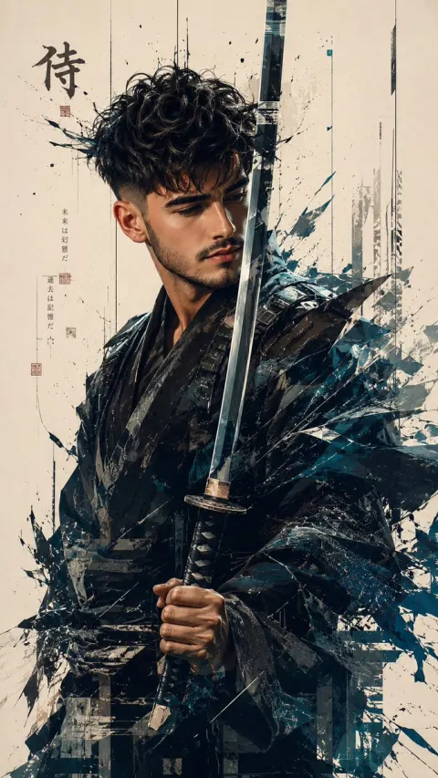 Cinematic Futuristic Samurai Portrait