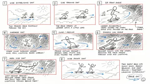Cloud Skate Rescue Storyboard