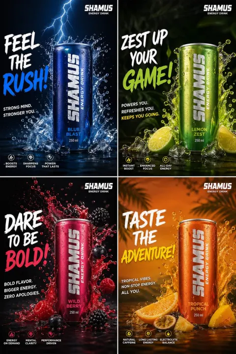 Energy Drink Social Media Creatives