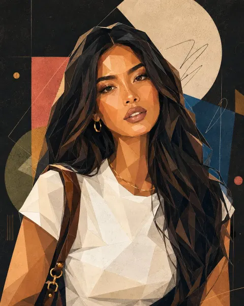 Geometric Portrait Art Poster Generator
