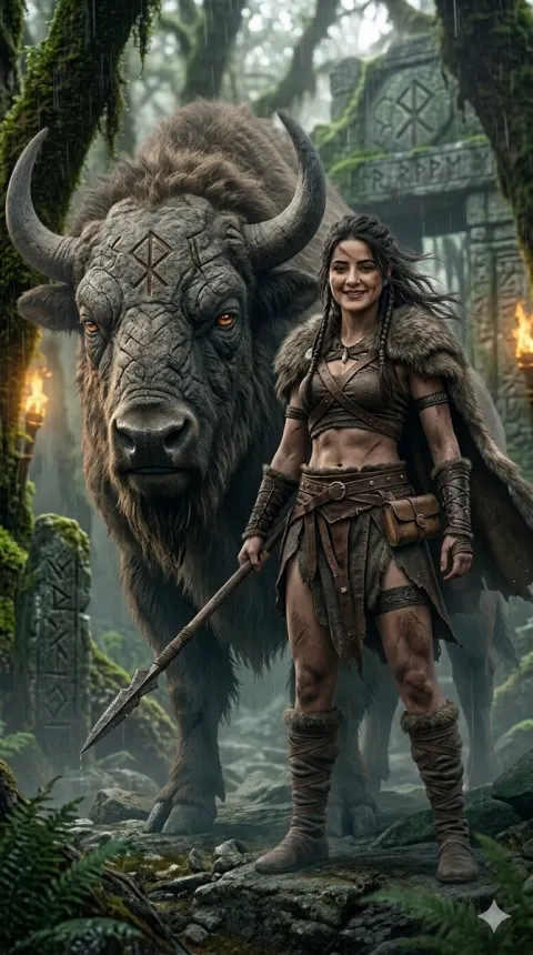 Barbarian and Ancient Beast