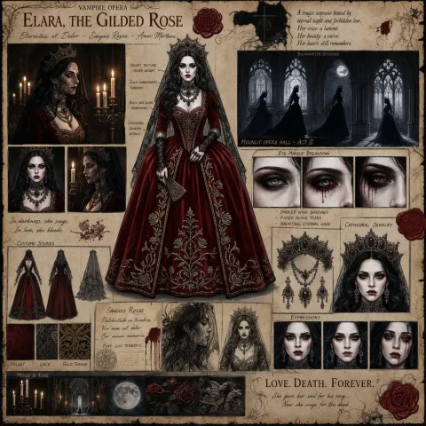 Gothic Vampire Opera Character Board