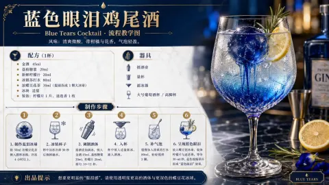 Blue Tears Cocktail Mixing Guide