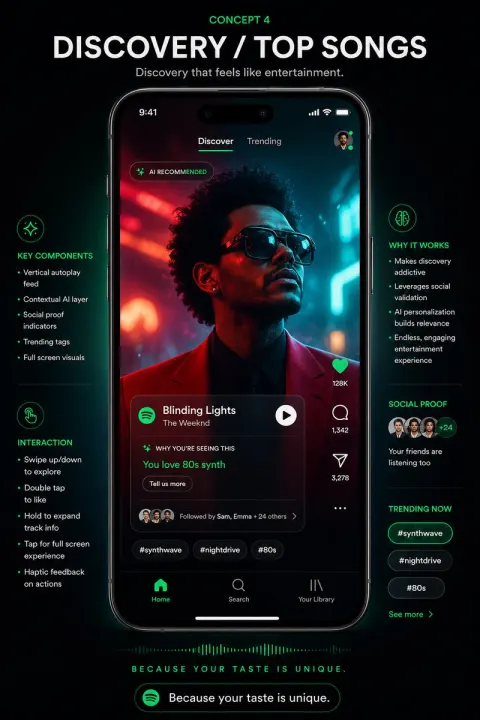 Neon Music Discovery UI
