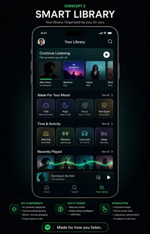 Smart Music App UI Concept