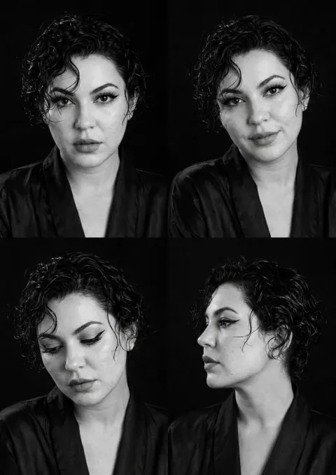Monochrome Portrait Casting Grid