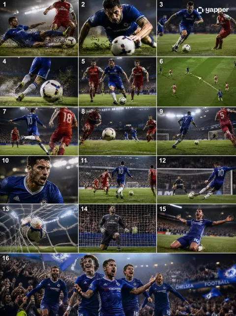 Cinematic Football Goal Storyboard Sequence