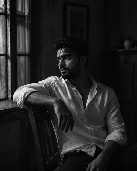 Cinematic B&W Portrait