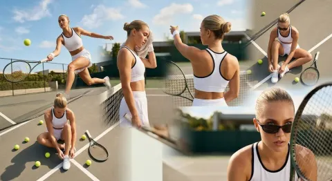 Tennis Player Editorial Collage