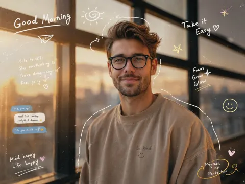Cinematic Sunrise Portrait With Doodles