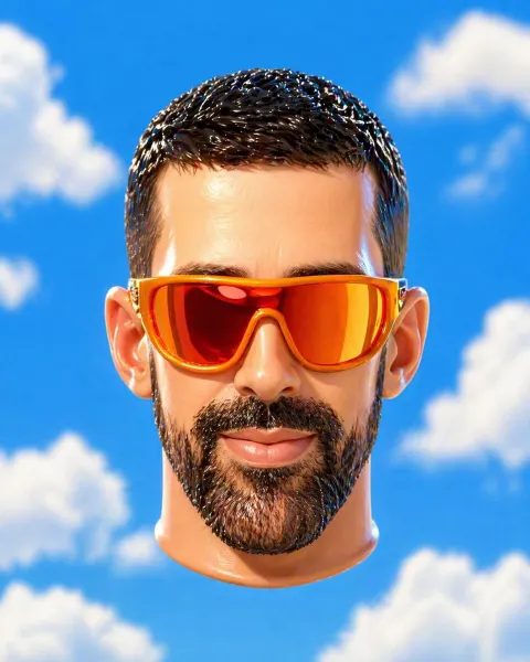 Surreal Floating Head Portrait