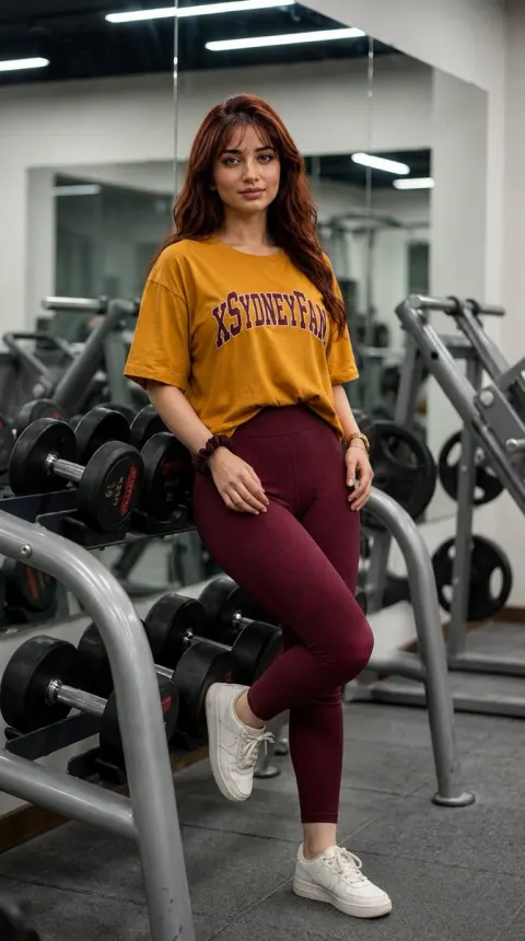 Gym Mirror Selfie Portrait
