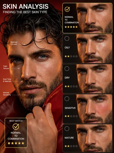 Skin Type Comparison Analysis Graphic