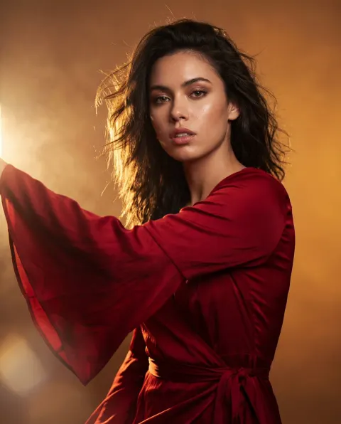 Golden Rim Light Fashion Portrait