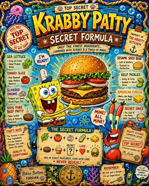 Krabby Patty Secret Formula Graphic