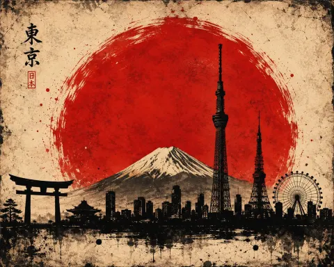 Grunge City Silhouette Art