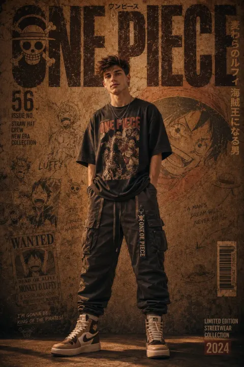 Urban Streetwear Anime Magazine Cover