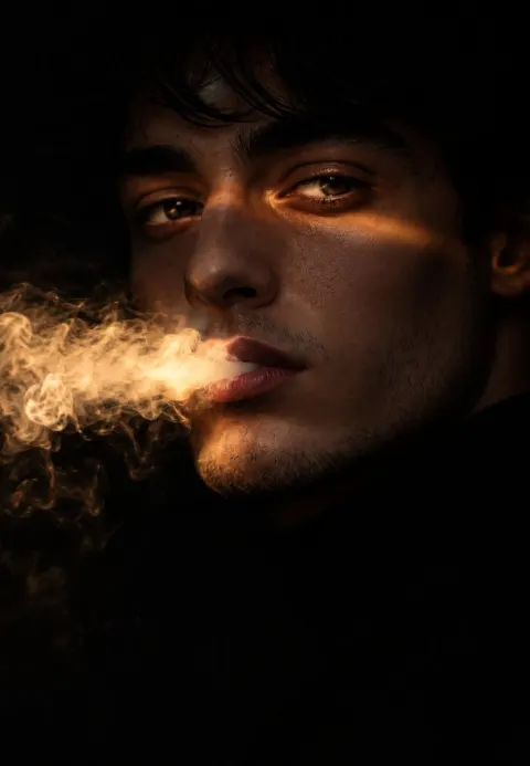 Cinematic Smoke Portrait Ultra Realistic