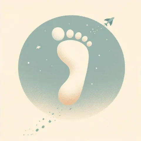 Single Footprint in Jon Klassen Children's Book Style
