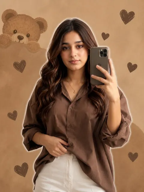 Mirror Selfie Warm Aesthetic