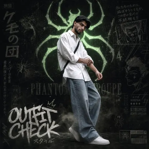 Anime Streetwear Outfit Check Poster